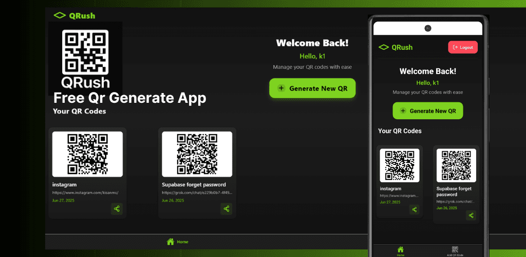 5. QRush - QR Code Generator